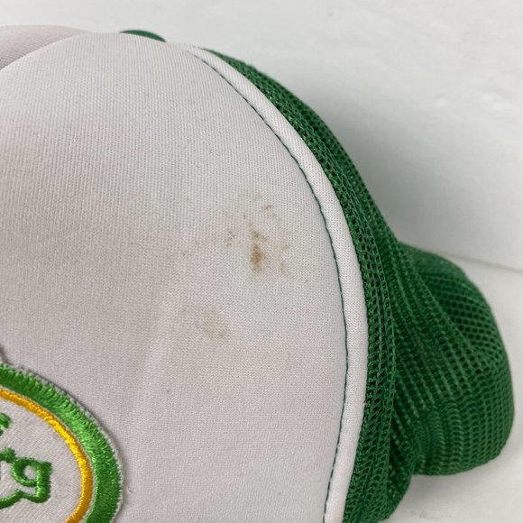 Vintage Carlsberg Beer Patch Snapback Hat Trucker Cap Mens Green Mesh - Picture 8 of 14
